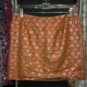 J. Crew Jacquard Metallic Brocade Skirt